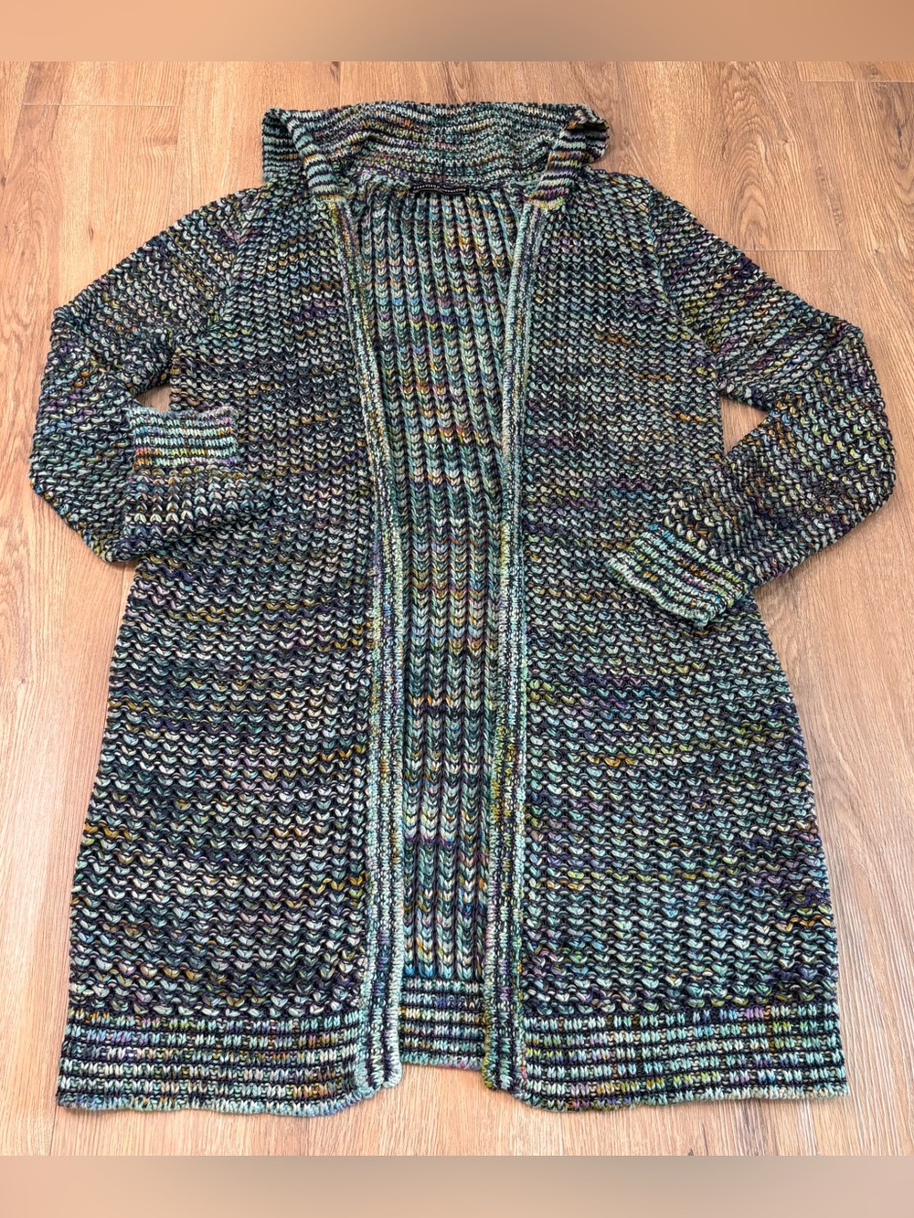 Peruvian Connection Women’s Avery Open Front Chunky Knit Cotton Cardigan XL